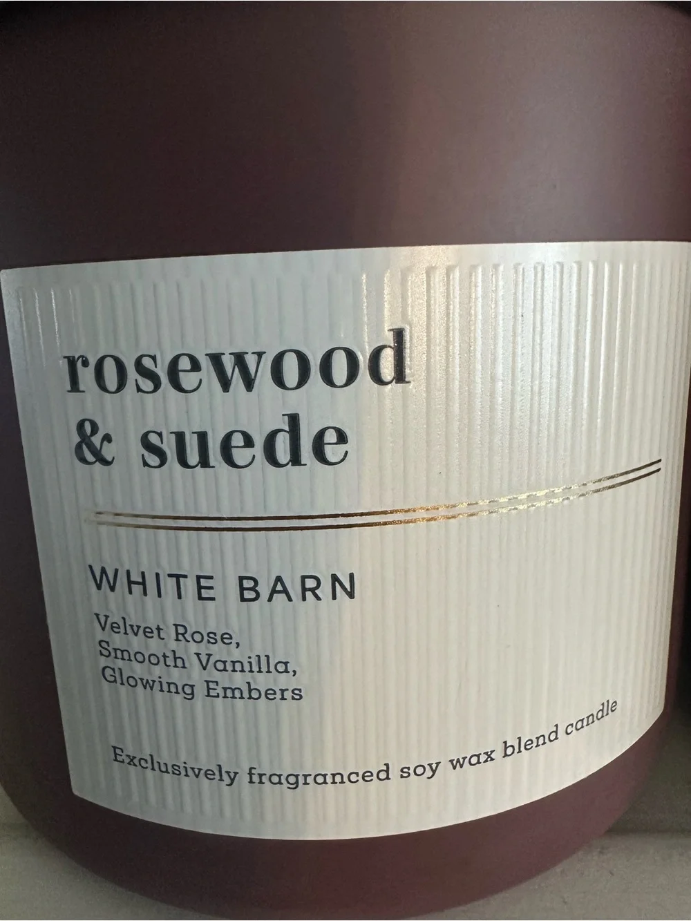 White Barn Rosewood & Suede Candle - Plum